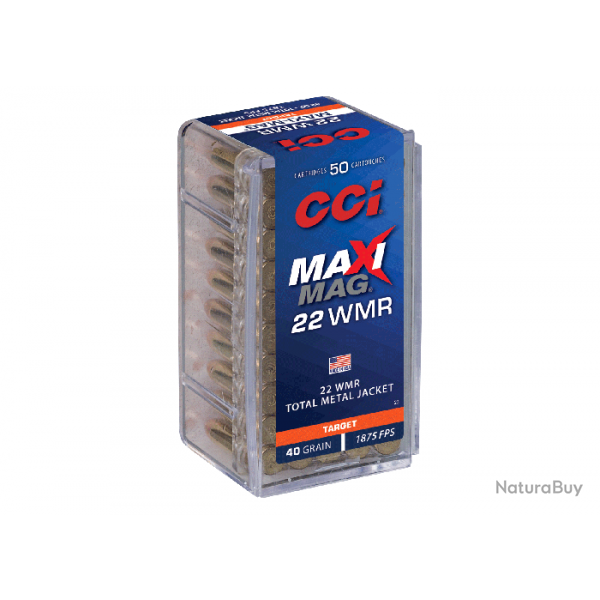 Balles CCI MaxiMag TMJ - Cal. 22 Win Mag - Par 10