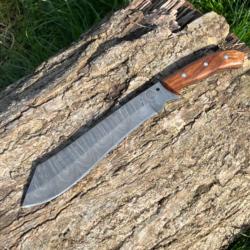 Couteau grande lame damas forgé LLF 38cm enchère