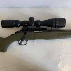 PACK RUGER américan rimfire od green Lunette MOA 3-9X40 montage hawke tactical bipied hawke mallette