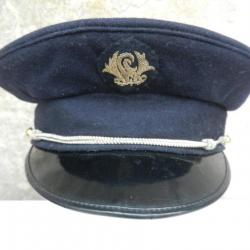 ancienne casquette d'employé municipal insigne brodé cannetille