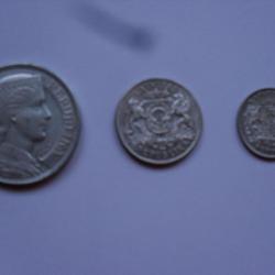 monnaies en argent, anciennes de Lettonie