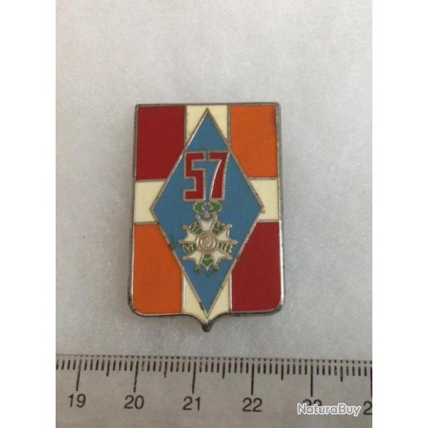 FRANCE INFANTERIE - Insigne 57 R.I. Rgiment d'Infanterie losange, mail variante
