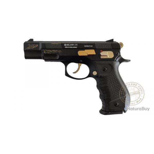 Pistolet d'alarme  blanc BLOW C75 "El Nino" - Cal. 9mm PAK Synthtique