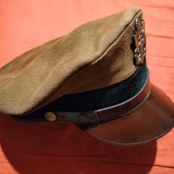 Casquette d' officier ( + calot ) pour l' armée de terre U.S.de la seconde guerre mondiale en T.B.E.