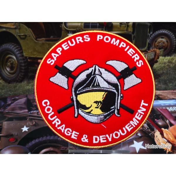 Sapeurs Pompiers Courage et dvouement  Diamtre : 100 mm  coudre ou thermocoller