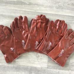 5 paires de gant plastifié  / tissu