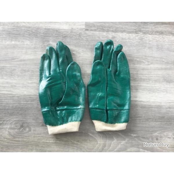 1 paire de gant plastifier vert