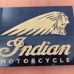 Plaque en pierre gravée Indian Motorcycle - 1 sans prix de réserve !!