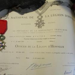 chevalier de la legion d'honneur avec son diplome