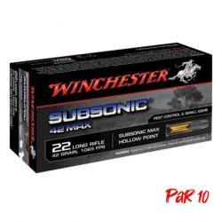 Balles Winchester Subsonic Max - Cal. 22LR 22LR Par 10 42