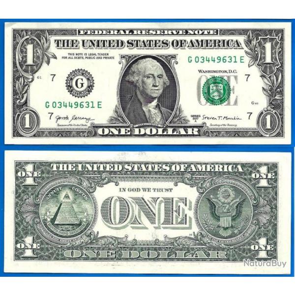 Usa 1 Dollar 2017 A Mint Chicago G7 Washington Dollar Billet Etats Unis US