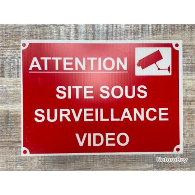 Panneau Aluminium Sécurité 4 Panneaux Surveillance Vidéo Aluminium