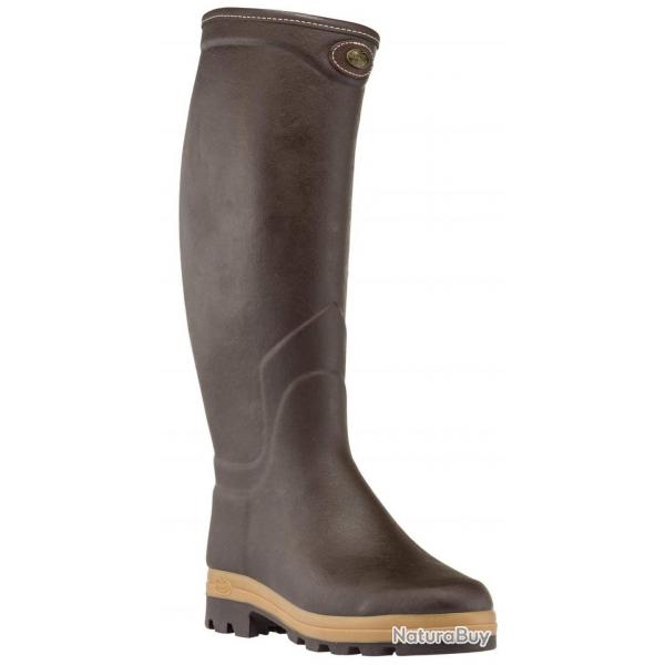 Bottes Saint Hubert Hritage Le Chameau cuir marron fonc 39