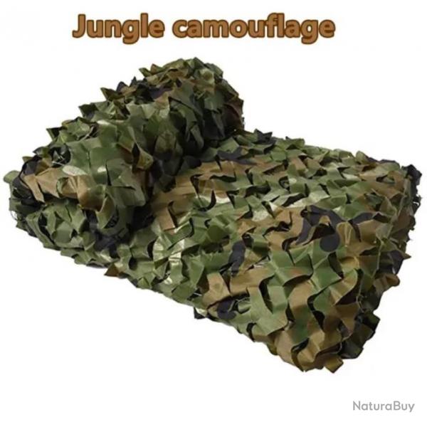 Filet de Camouflage Jungle  Double Couche Militaire 2x2m Chasse Airsoft Camping Randonne . A