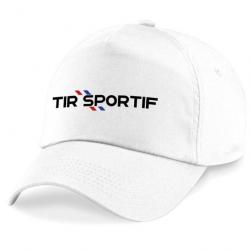 Casquette Tir Sportif - Drapeau Français - Blanche