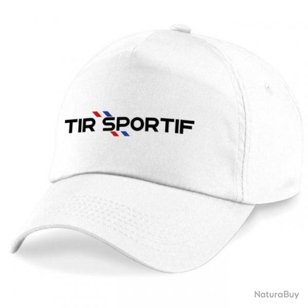 Casquette Tir Sportif - Drapeau Franais - Blanche