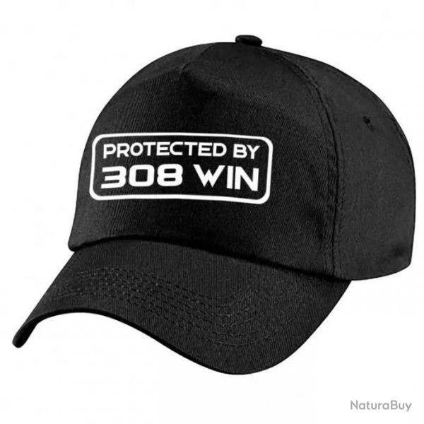 Casquette Tir Sportif - Protected By 308 win - Noire