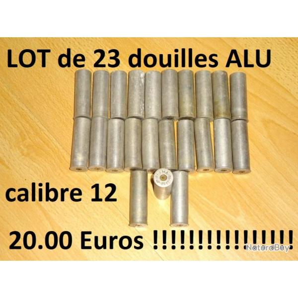 LOT de 23 douilles alu rechargeables calibre 12  20.00 Euros !!!!!! - VENDU PAR JEPERCUTE (SZA850)