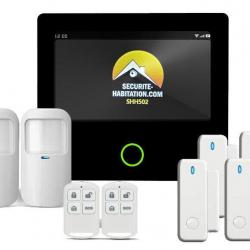 Kit d'alarme maison sans fil GSM, 4G Wifi - Sans abonnement - Autocollants dissuasifs offerts