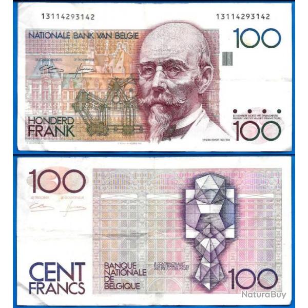 Belgique 100 Francs 1982 A 1994 Billet Franc Hendrik Beyaert Europe Nord Frs Frc Frcs
