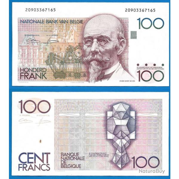 Belgique 100 Francs 1982 A 1994 Billet Franc Hendrik Beyaert Europe Nord Frs Frc Frcs