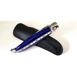 Couteau de poche Laguiole Neuf Mickael Ginisty manche en Lapis Lazuli 24/13cm Acier 14C28N Sandvik!!