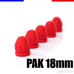 5 slugs 18mm plastique pour PAK - Rouge