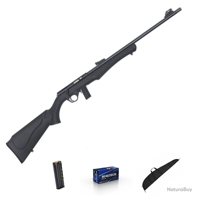 Pack Carabine Rossi 8122 compo filetée et munitions Magtech - 22 LR ...