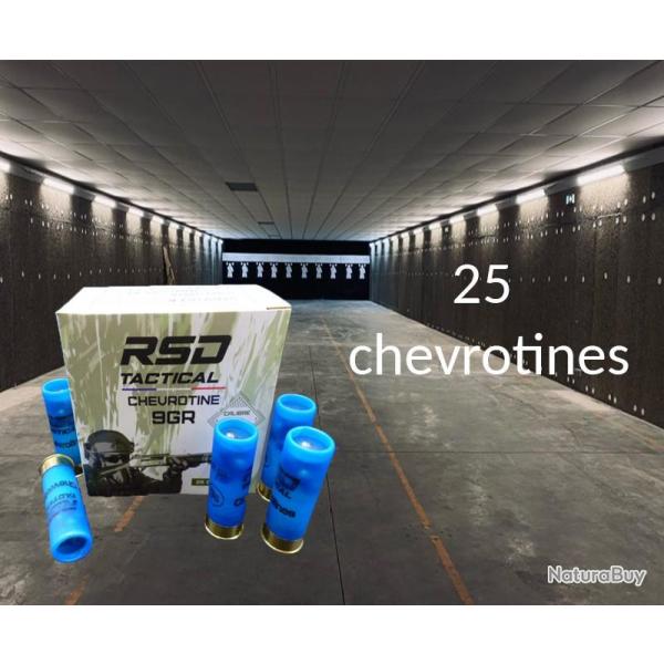 25 Cartouches RSD Tactical Chevrotines 9 Grains Calibre 12/67
