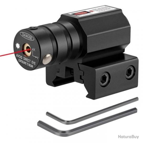 Viseur laser rouge tactique pour rail de 11 et 22 mm avec switch dport