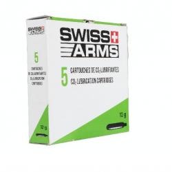 Boite de 5 cartouches d'entretien CO2 avec silicone SWISS ARMS