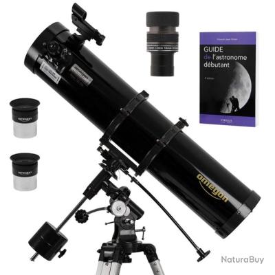 Pack Complet Télescope Omegon 130/920 EQ2 + Zoom + Guide Débutant