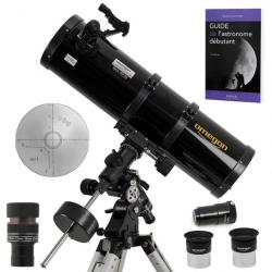 Pack Complet Télescope Omegon 150/750 EQ4 + Zoom + Visée Polaire + Guide Débutant + Oculaires + Bar