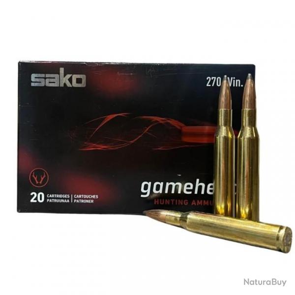 Balles munitions SAKO gamehead cal.270win 8.4g 130gr par 20