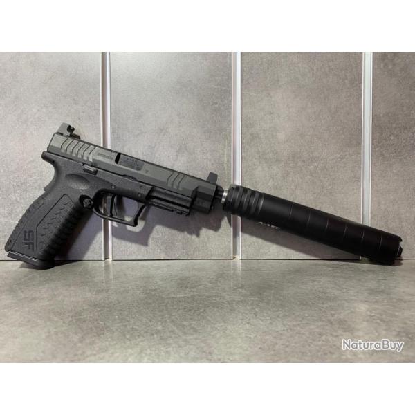 PACK Pistolet HS Produkt (Springfield Armory) XDM-9 Calibre 9 mm Para + Silencieux A-TEC PMM-6