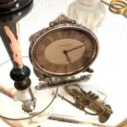 Horloge de table Tiffany&Co en argent art déco