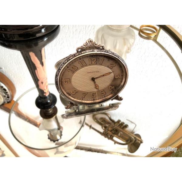 Horloge de table Tiffany&Co en argent art dco