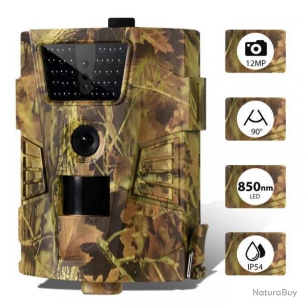 Camra de Chasse Surveillance HD 12MP avec Vision Nocturne Infrarouge Chasse Camping