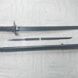 Ninjato (sabre droit) ACIER VERITABLE Tranchant 68 cm