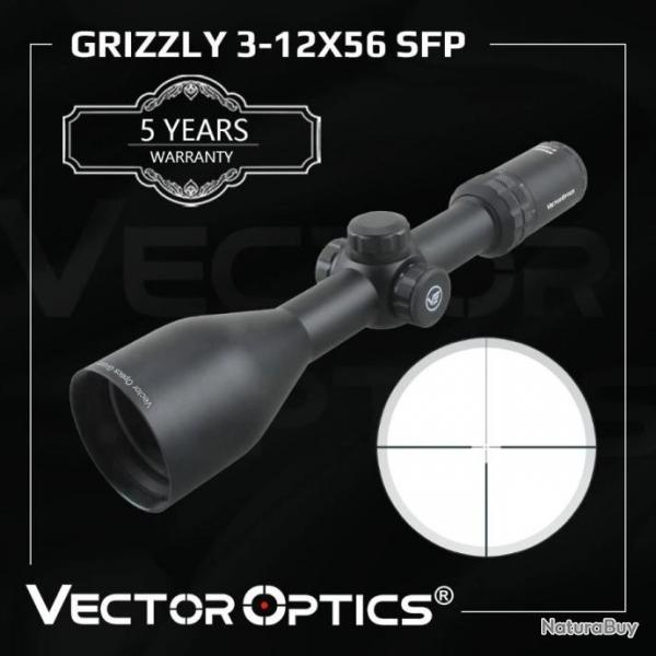 Vector Optics-Lunette de chasse Grizzly, 3-12x56