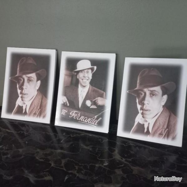 lot de 3 cartes  de voeux  film  " FERNANDEL "