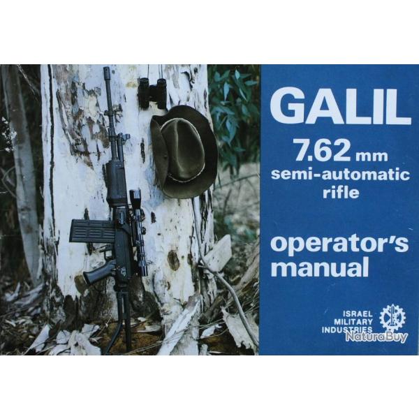 Operator's Manual for 7.62mm semi-automatic rifle GALIL