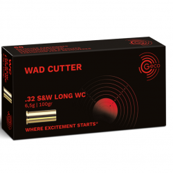 MUNITIONS GECO CALIBRE .32 S&W Long WC 100 GRS 1 boite ( 50 munitions )