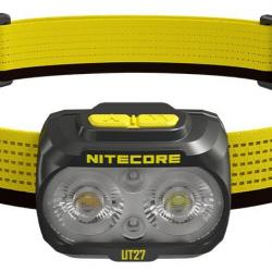 Lampe frontale Nitecore UT27 new pro jaune/noir 800LM portée 160M rechargeable