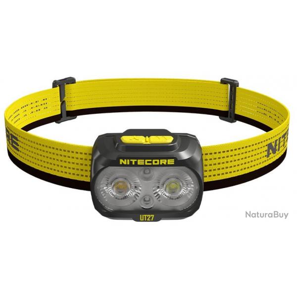 Lampe frontale Nitecore UT27 new pro jaune/noir 800LM porte 160M rechargeable