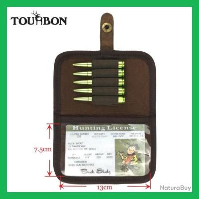 Porte-cartouches En Cuir Pour Fusil - Housse De Pistolet à 6 Cartouches (CZ, Remington, Ruger, Winchester)