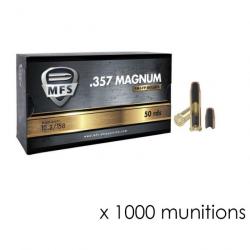 1000 munitions MFS cal.357 Magnum FMJ Flat Point 158 grains 