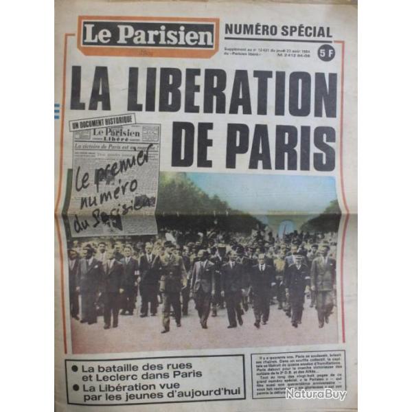 Journal Le Parisien Numro Spcial du jeudi 23 Aout 1984 : La Libration de Paris