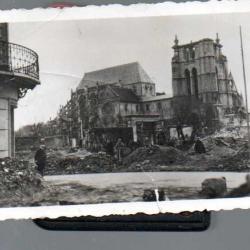 bombardement de beauvais juin 1940 , ruines , église saint-étienne , photo dubois