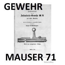 notice GEWEHR MAUSER 71 (envoi par mail) - VENDU PAR JEPECUTE (m1950)